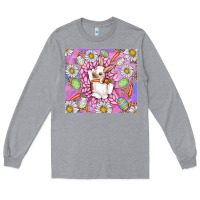 Heather Grey Easter Bunny Long Sleeve Tee - CowhideDigitalArt