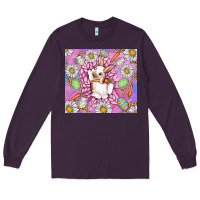 Plum Easter Bunny Long Sleeve Tee - CowhideDigitalArt