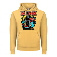 Vintage Mustard RUSH MUSIC Vintage Hoodie - linhVisuals
