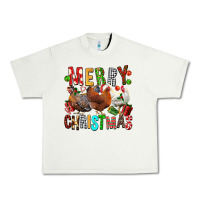 Pistachio Merry christmas chickens Urban Heavy Tee - FaDigitalArtStudio