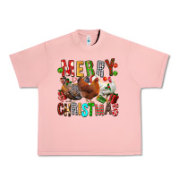 Salmon Merry christmas chickens Urban Heavy Tee - FaDigitalArtStudio