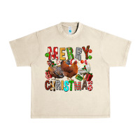 Sandshell Merry christmas chickens Urban Heavy Tee - FaDigitalArtStudio