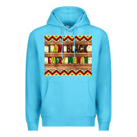 Ocean Blue i am black every month Premium Hoodie - Artiststas