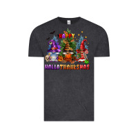 Vintage Black happy hallothanksmas Vintage Tee - FaDigitalArtStudio