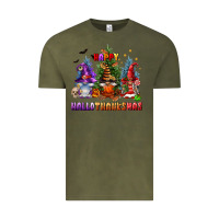 Vintage Olive happy hallothanksmas Vintage Tee - FaDigitalArtStudio