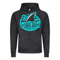 Vintage Black fins up ocean Vintage Hoodie - linhVisuals