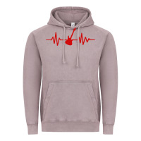 Vintage Zinc heartbeat electric guitar Vintage Hoodie - linhVisuals