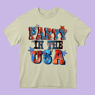 Party In The Usa 4th Of July Heavy Core Tee Designed By Cowgirlartshop