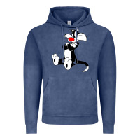 Vintage Denim sylvester cat Vintage Hoodie - linhVisuals