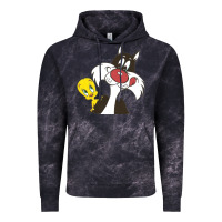 Cloud Black tweety and sylvester Vintage Hoodie - linhVisuals