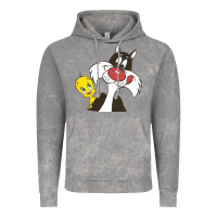 Cloud Rock tweety and sylvester Vintage Hoodie - linhVisuals