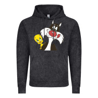 Vintage Black tweety and sylvester Vintage Hoodie - linhVisuals