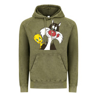 Vintage Olive tweety and sylvester Vintage Hoodie - linhVisuals