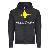 Vintage Black undertale   determination point Vintage Hoodie - linhVisuals