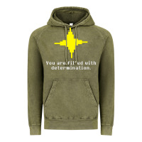 Vintage Olive undertale   determination point Vintage Hoodie - linhVisuals