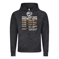 Vintage Black tech support hourly rate t shirt Vintage Hoodie - linhVisuals
