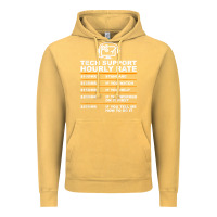 Vintage Mustard tech support hourly rate t shirt Vintage Hoodie - linhVisuals