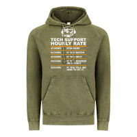Vintage Olive tech support hourly rate t shirt Vintage Hoodie - linhVisuals