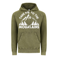 Vintage Olive take me to the mountains nature lover Vintage Hoodie - linhVisuals