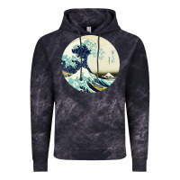 Cloud Black great wave Vintage Hoodie - linhVisuals