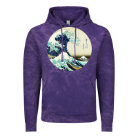 Cloud Purple great wave Vintage Hoodie - linhVisuals
