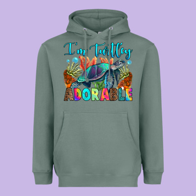 I'm Turtley Adorable Heavyweight Hoodie Designed By Ranaportraitstore