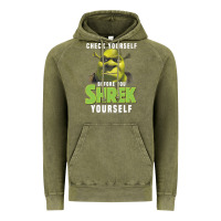 Vintage Olive sh.rek check yourself before you sh.rek yourself t shirt Vintage Hoodie - linhVisuals