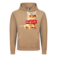 Vintage Coffee hug life kitty cat Vintage Hoodie - linhVisuals