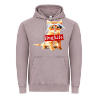 Vintage Zinc hug life kitty cat Vintage Hoodie - linhVisuals