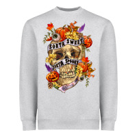 Heather Grey Sorta sweet sorta spooky Heavyweight Sweatshirt - RanaPortraitStore