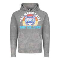 Cloud Rock skiing t  shirt ski goggles cat the meowtains are calling skier winter Vintage Hoodie - linhVisuals