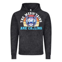 Vintage Black skiing t  shirt ski goggles cat the meowtains are calling skier winter Vintage Hoodie - linhVisuals