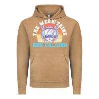 Vintage Camel skiing t  shirt ski goggles cat the meowtains are calling skier winter Vintage Hoodie - linhVisuals