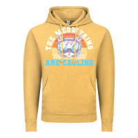Vintage Mustard skiing t  shirt ski goggles cat the meowtains are calling skier winter Vintage Hoodie - linhVisuals