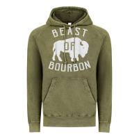 Vintage Olive beast of bourbon drinking whiskey design bison buffalo party t shirt Vintage Hoodie - linhVisuals
