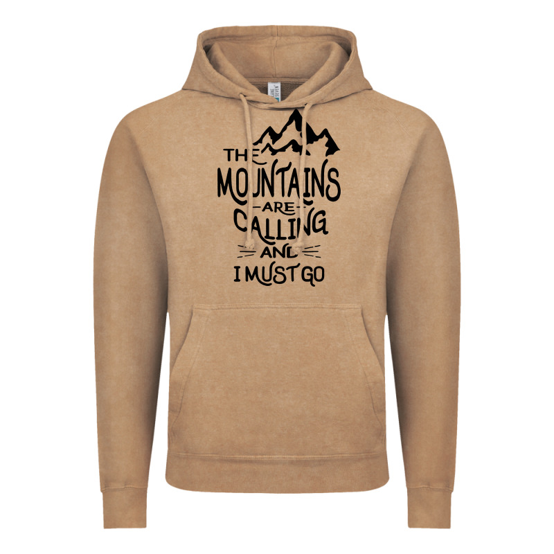 The Mountains Are Calling And I Must Go   Black Vintage Hoodie by linhVisuals | Teevron