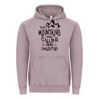 Vintage Zinc the mountains are calling and i must go   black Vintage Hoodie - linhVisuals