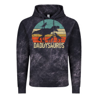 Cloud Black daddy dinosaur daddysaurus 3 three kids xmas christmas gift t shirt Vintage Hoodie - linhVisuals