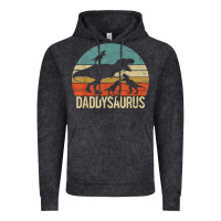 Vintage Black daddy dinosaur daddysaurus 3 three kids xmas christmas gift t shirt Vintage Hoodie - linhVisuals