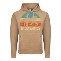 Vintage Coffee daddy dinosaur daddysaurus 3 three kids xmas christmas gift t shirt Vintage Hoodie - linhVisuals