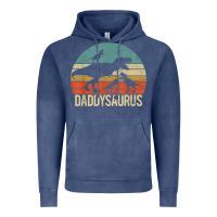 Vintage Denim daddy dinosaur daddysaurus 3 three kids xmas christmas gift t shirt Vintage Hoodie - linhVisuals