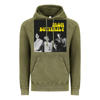 Vintage Olive iron butterfly Vintage Hoodie - linhVisuals
