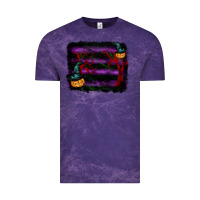 Cloud Purple halloween witch hat backround Vintage Tee - RanaPortraitStore