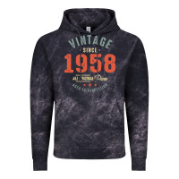 Cloud Black Vintage Since 1958 - 64th Birthday Retro Classic Vintage Hoodie - linhVisuals