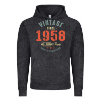 Vintage Black Vintage Since 1958 - 64th Birthday Retro Classic Vintage Hoodie - linhVisuals