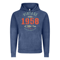Vintage Denim Vintage Since 1958 - 64th Birthday Retro Classic Vintage Hoodie - linhVisuals