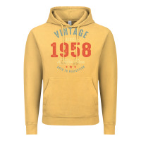 Vintage Mustard Vintage Since 1958 - 64th Birthday Retro Classic Vintage Hoodie - linhVisuals