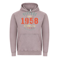 Vintage Zinc Vintage Since 1958 - 64th Birthday Retro Classic Vintage Hoodie - linhVisuals