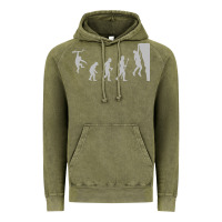 Vintage Olive funny rock climbing evolution Vintage Hoodie - linhVisuals
