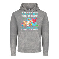 Cloud Rock yarn t  shirt in my dream world yarn is free, coffee is healthy and cr Vintage Hoodie - linhVisuals